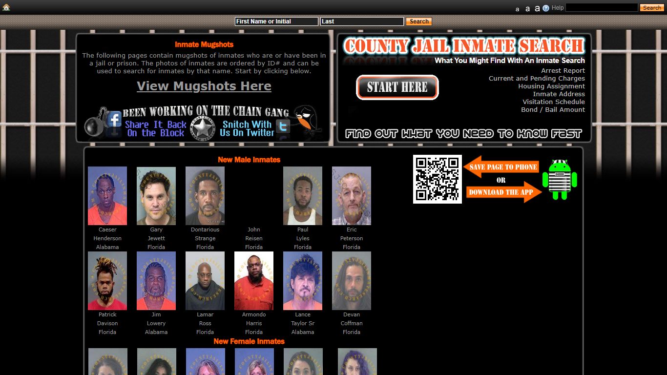 Recent Arrest Mugshots And Inmate Search