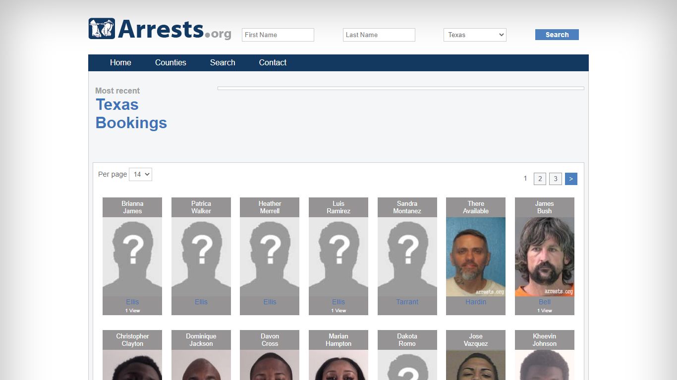 Texas Arrests and Inmate Search